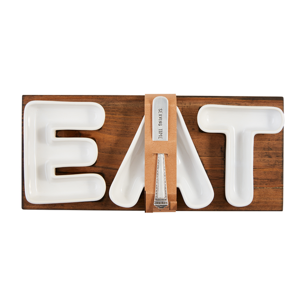 Wood Board And Tidbit Set