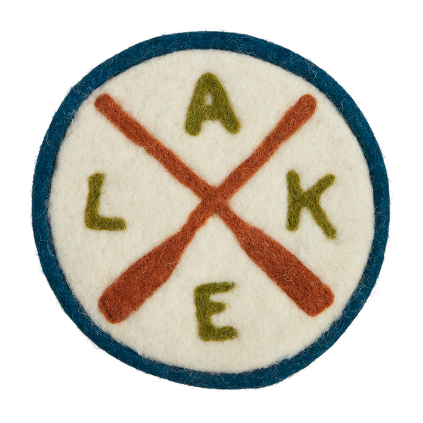 Oars Felted Wool Lake Trivet