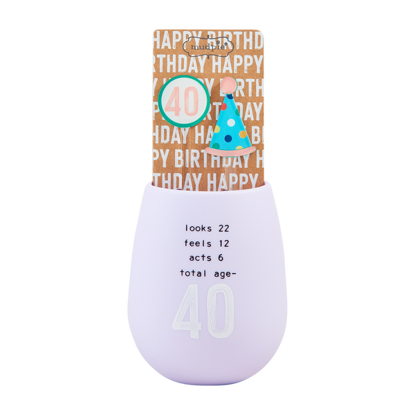 40 Birthday Silicone Wine Set