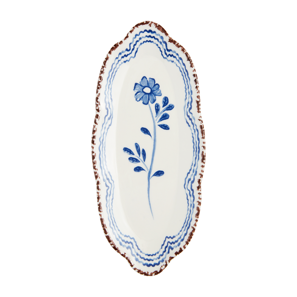 Single Flower & Blue Floral Everything Plate