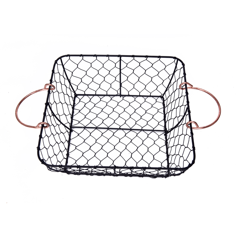 Fruit Baskets Metal Kitchen Storage Organizer Basket With Handles