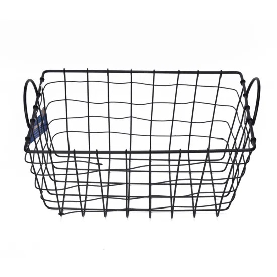 Metal Wire Storage Basket Organizer Bin Baskets With Handles For Kitchen Cabinets Freezer Bedroom Bathroom