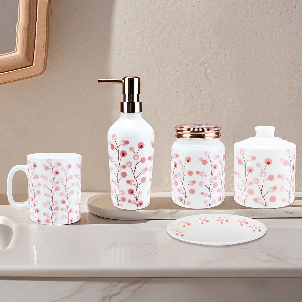 Opal glass Bathroom set